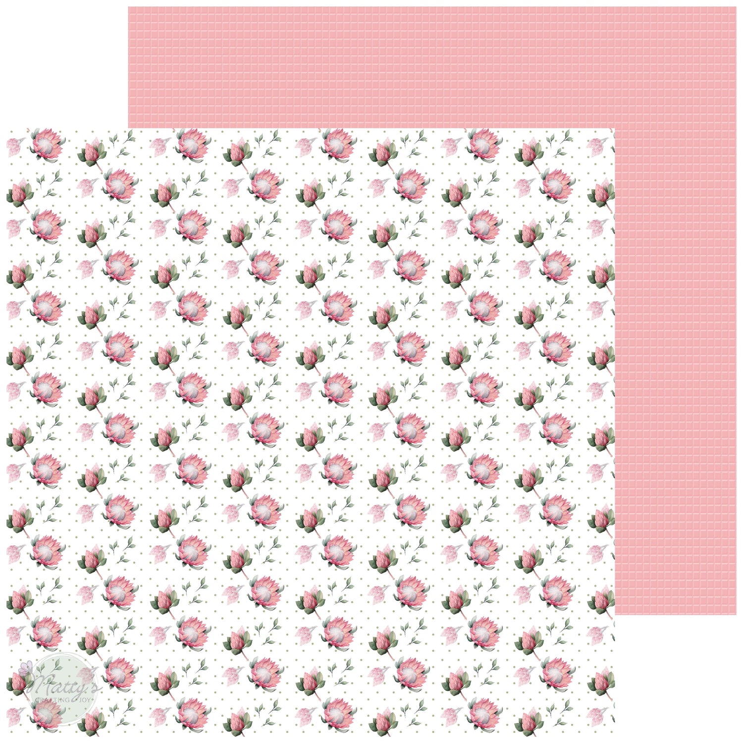double sided 12X12 cardstock, patterned cardstock, floral scrapbook paper, floral cardstock, scrapbooking supplies