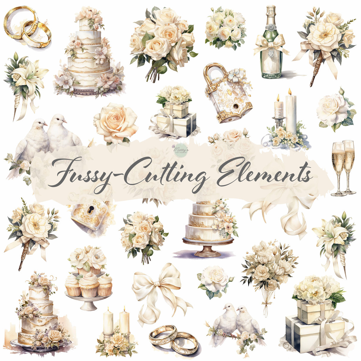 Wedding Florals Scrapbook Paper Pad