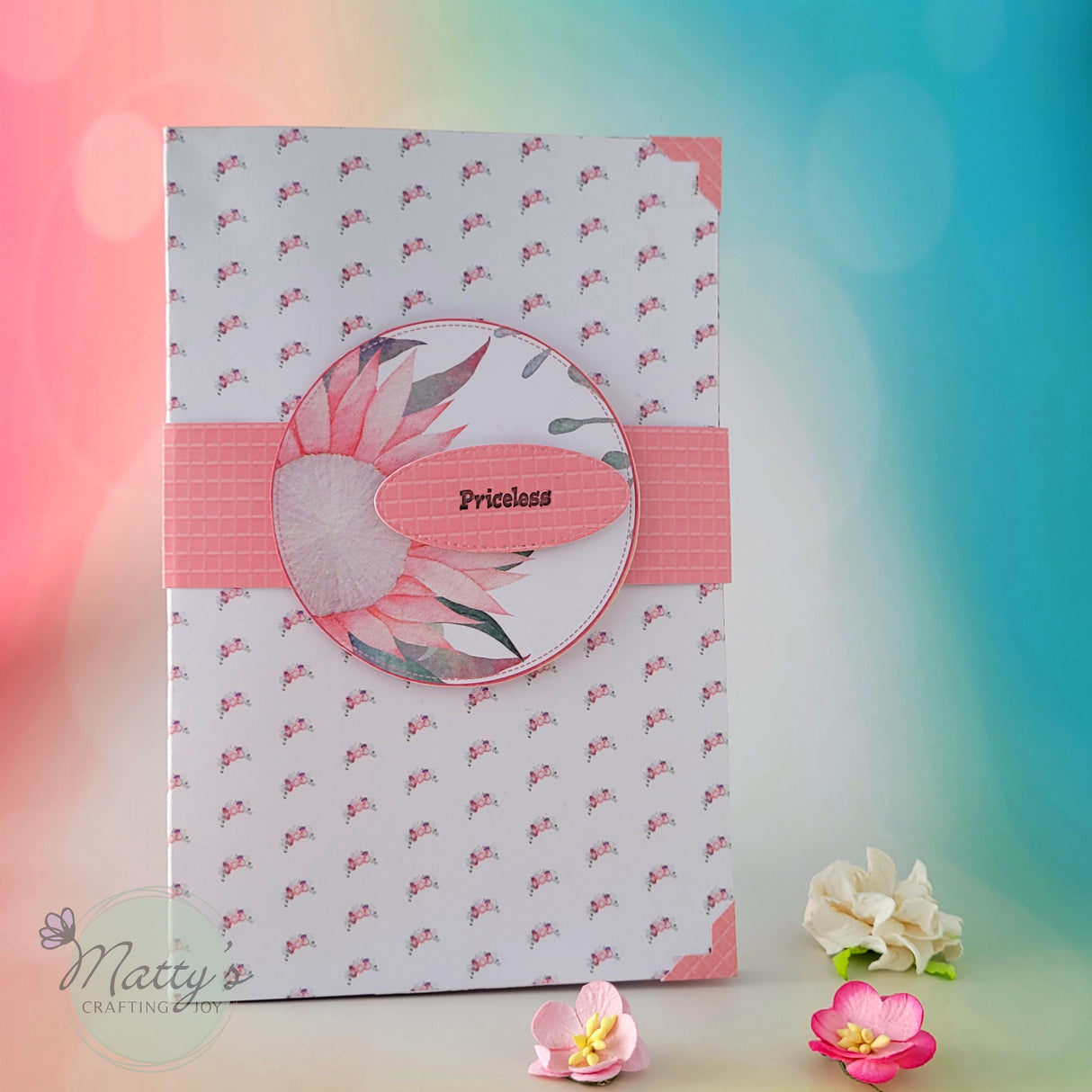 Floral Grace, folio album, double sided 12X12 cardstock, patterned cardstock, floral scrapbook paper, floral cardstock, scrapbooking supplies, diy mini album, patterned paper