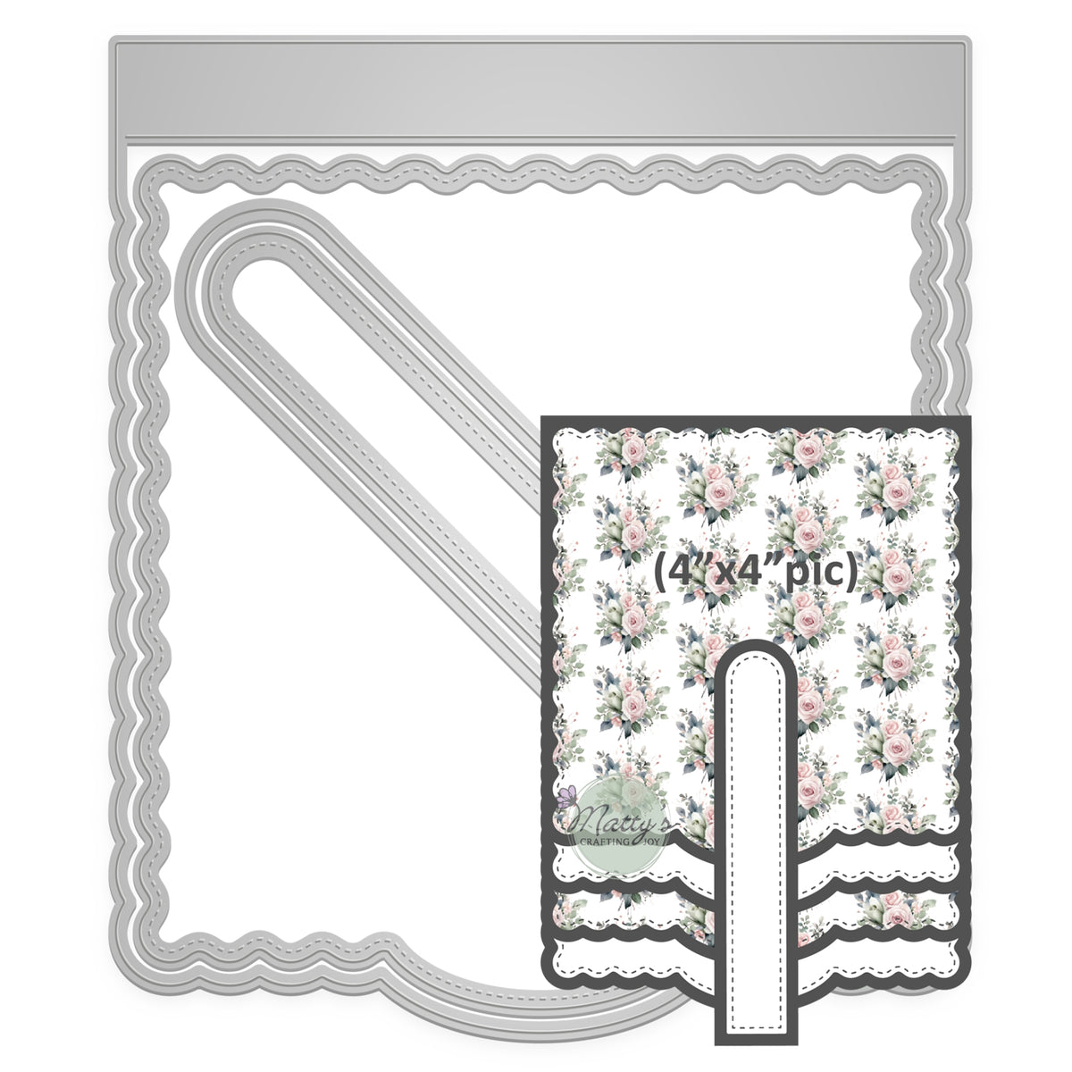 Set 4 Fustelle Tasche Angolari Matty's Crafting - Per Biglietti E Scrapbooking