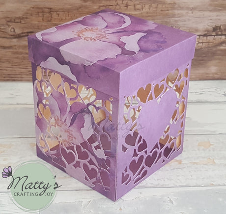 Lavender Bliss paper, double sided 12X12 cardstock, purple scrapbook paper. diy box, surprise box, mini box