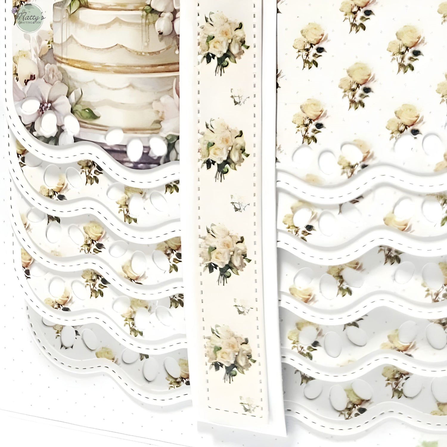 Decorative Square Waterfall Flap Dies, Set of 4