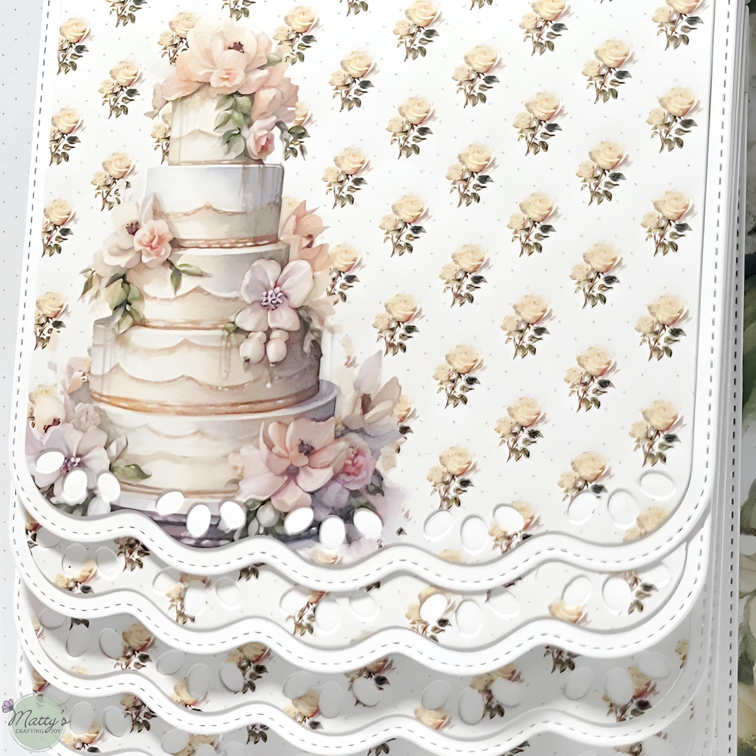 Decorative Square Waterfall Flap Dies, Set of 4